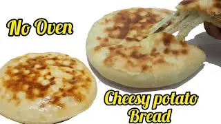 Cheesy Potato Bread Recipe without Oven | Homemade Potato Brunch