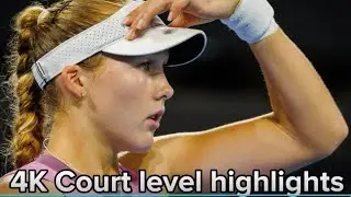 Andreeva vs Kostyuk Court level highlights (Racket smash, net drama) 