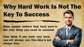 Why Hard Work is Not the Key to Success || English Story Level 3 📘 || Graded Reader 📚🎧