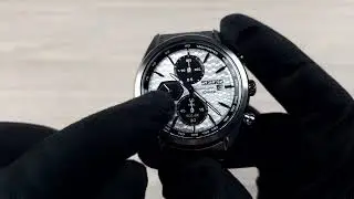 Практичный Чёрно Белый Хронограф SEIKO SSC769P1