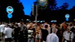 M&uuml;nster Ludgerikreisel Feier nach Deutschlandsieg gegen Ghana 23.06.10