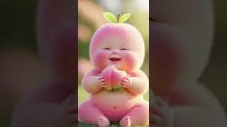Soft fuzzy peach baby Vs Cherry Baby #shorts  #aiart #fruits