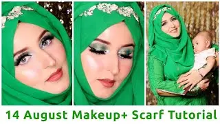 14 August Independence Day SCARF + MAKEUP Tutorial using Kashees Cosmetics / AZADI MAKEUP TUTORIAL