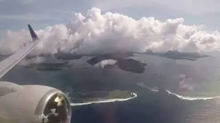 Takeoff from Pohnpei Airport PNI on United Island Hopper UA154