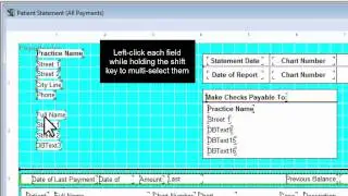 How to arrange fields for Medisoft Patient Statements
