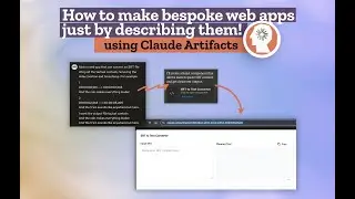 Make bespoke web apps instantly just by describing them with Claude AI Artifacts.