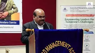 Secretary of HMA, G Vasudevan introducing the Speaker of the day, Sricharan Lakkaraju