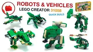 Lego MOCs Robot, Mech, Vehicles - Animated Review & Quick Building - Lego Creator 31058