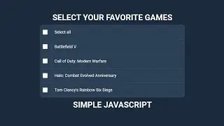 JavaScript Check All Checkboxes