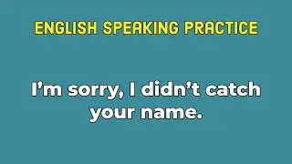 English Speaking Practice Level 1 -  Improve Your Speaking Skills - Easy English