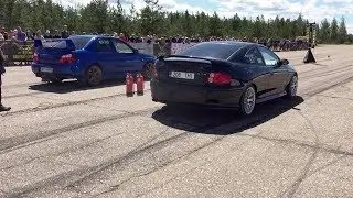 Subaru Impreza WRX EJ20 vs Pontiac GTO 5.7T 1/4 mile drag race
