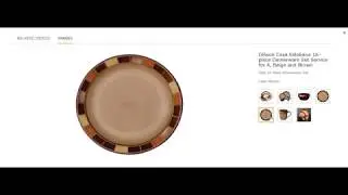 Gibson Casa Estebana 16-piece Dinnerware Set Service for 4, Beige and Brown