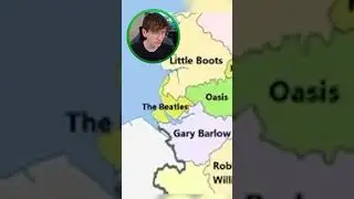 Most POPULAR Artists by COUNTY in the UK! #shorts