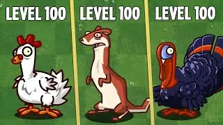 PvZ 2 Zombie Chicken Vs Zombie Turkey Vs Ice Weasel Zombie Level 100 Vs Plants