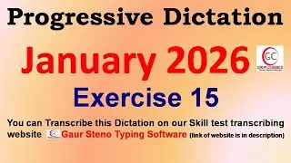 Progressive January 2026 Dictations 80 WPM 100 WPM || Gaur Shorthand Classes || English Shorthand