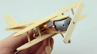 How to Make A Plane With DC Motor - Wooden Plane DIY