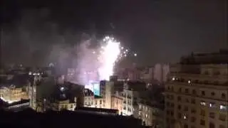 Valencia Skyline during La Crema Las Fallas 2014