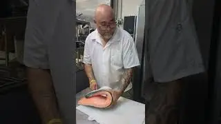 Butchering 3 Whole Salmon, #kosher #cheflife #chef #cheffood #honduras #salmon #delicious