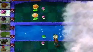 Plants vs. Zombies - Level 4-1 Walkthrough - Adventure