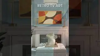 #shorts #frametvart Groovy Retro 1970s Mid Century Abstract Orange Bold Brown Geometric Shape #tvart