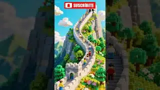 Lego Masterpiece! S-Shaped Great Wall with Stunning Details, Minifigures Exploring  #ai