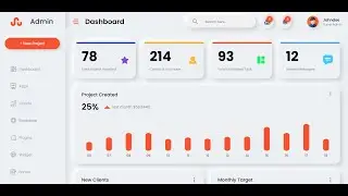 Create Animated Responsive Admin Dashboard Template using Angular 16, Html, CSS and Charts
