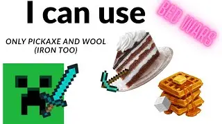 I Tried Winning Bedwars With ONLY a pickaxe and Wool (iron too)