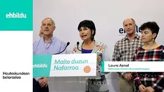 Laura Aznal valora los resultados electorales de EH Bildu en Nafarroa.