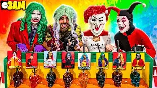 NÃO ESCOLHA O CANUDINHO ERRADO DO CORINGA, ARLEQUINA E VILÕES ÀS 3 HORAS DA MANHÃ !!