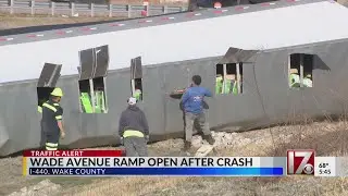 Wade Ave ramp reopens after early morning crash on I-440 in Raleigh