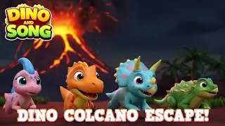 Dino Volcano Escape! - Nursery Rhymes & Kids Songs - Dino and Song