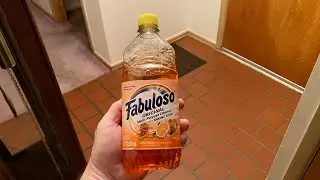 Cleaning The Floor With Fabuloso Orange Scent