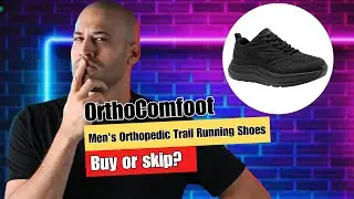 Men's Orthopedic Trail Running Shoes: Comfortable Casual Arch Support Plantar Fasciitis Orthotic