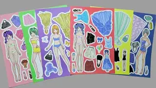 🌸Paper DIY Sticker ASMR | Barbie Girl Sticker Book 💖 Dress Up & Shine in Pink!
