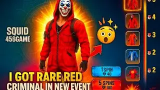 Free Fire New Event 🔥 Rare Red Criminal Spin 💎 Lucky Spin Reward Out Now | SQUID456GAME
