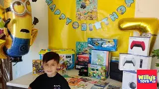 Happy 7th Birthday Willy - Minions Birthday Party with Presents - PS5 Games LEGO Fortnite + Roblox