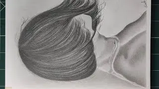How to Draw Realistic Hair drawing in real time video for beginners step by step guide 