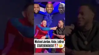 Start, cut, and bench? Jordan Kobe and LeBron #nba #shorts  #michaeljordan #kobebryant #lebronjames