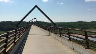On the Trestle Trail Bridge, North of Des Moines, Iowa