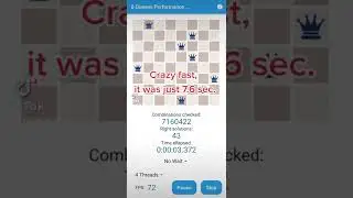 8 Queens Test on Samsung Galaxy S21+ on 4 threads, Laszlo Polszter