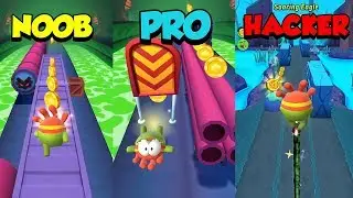 NOOB vs PRO vs HACKER - Om Nom Run Part 4