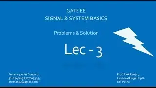 GATE EE SIGNAL & SYSTEM BASICS, LECTURE - 3