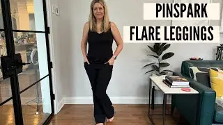 Pinspark Women's Flared Yoga Pants Try-On Demo