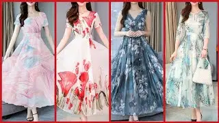 Impressive And Outstanding Chiffon Printed Maxi Dress Design 2020 Collection (Part 3)