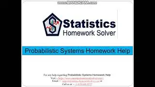 Probabilistic Systems Analysis Homework Help