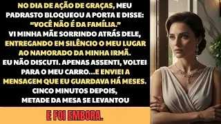 No Dia de Ação de Graças, meu padrasto bloqueou a porta e disse: “Você não é da família…”