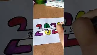 Happy New Year 2024 | New Year Card Idea | #art #ytshorts #shorts #youtubeshorts #reels #short #2024