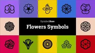 Flowers Symbols - Floriography - Flowers Meanings - Victorian Language of Flowers - Flowers vectors