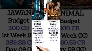 Animal vs Jawan 11 Days Worldwide Collection Animal 11 Day Worldwide Collection #animal #animalmovie