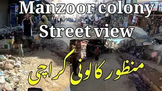 MANZOOR COLONY KARACHI 4K STREET VIEW | CONSTRUCTION 🚧 ON MAIN ROAD KARACHI BIGGEST FURNITURE MARKET
